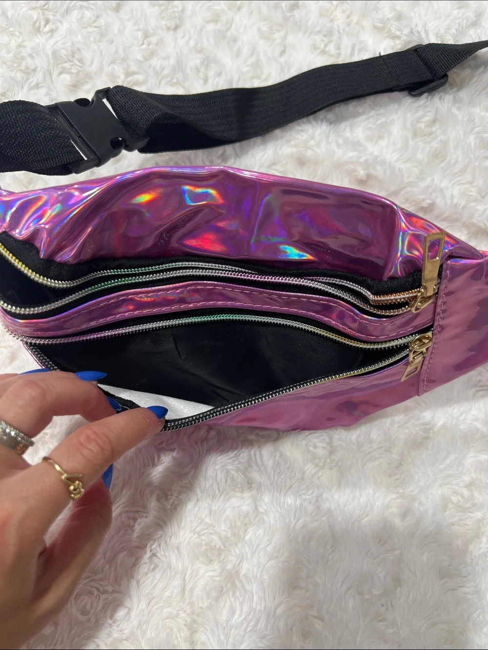 Iridescent Pink Holographic Fanny Pack